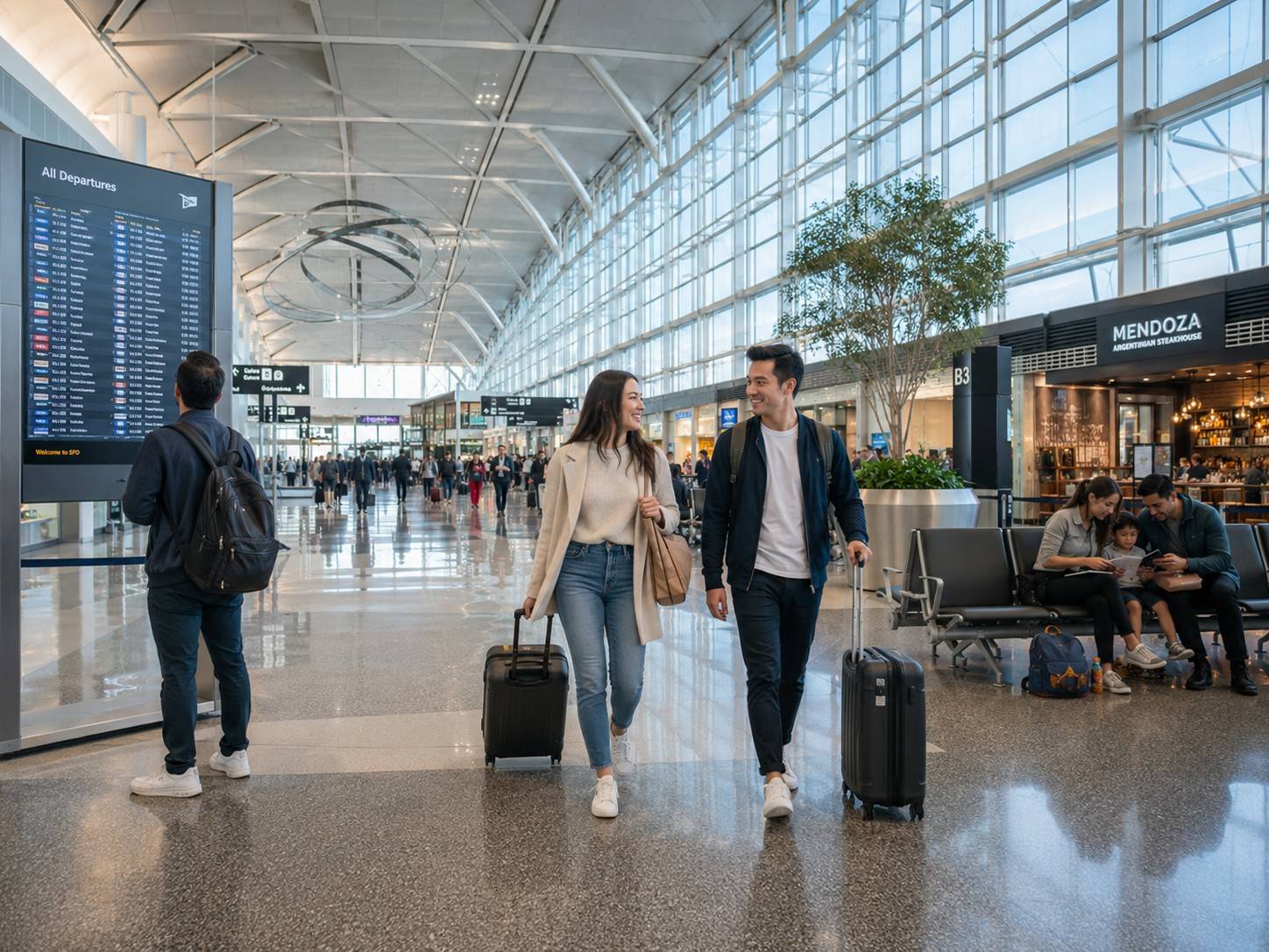 Main Hallway Of The San Francisco International Airport