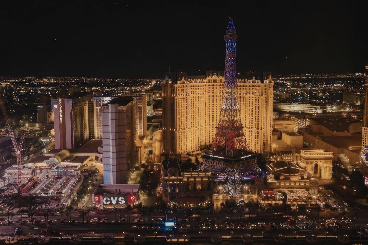 Night View Of Las Vegas Strip Las Vegas