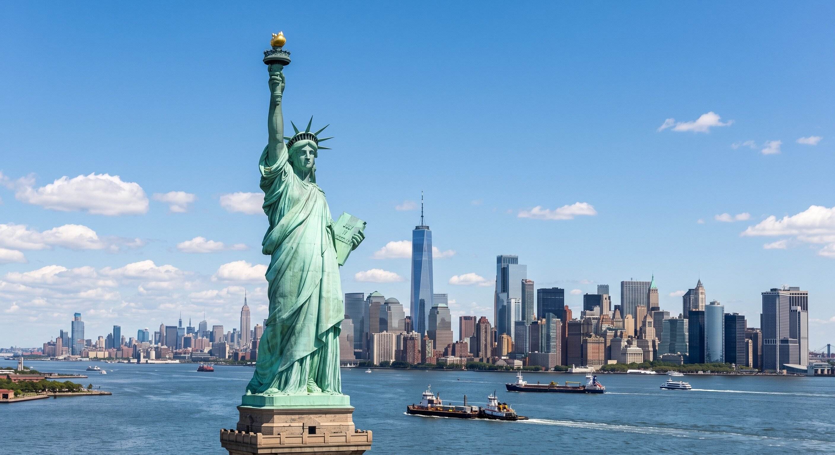 Overhead View Of The New York Skyline