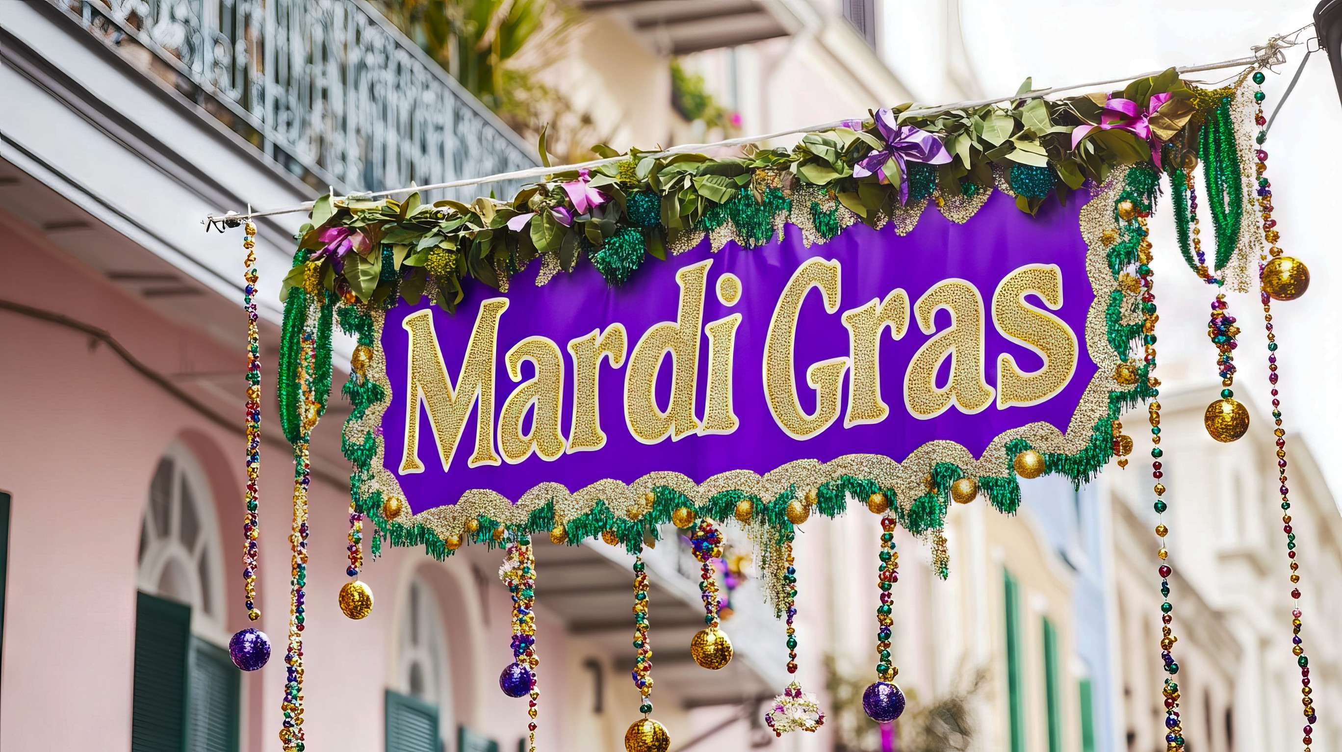 Vibrant Mardi Gras Banner